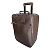 Valigia Trolley Prada in Pelle Saffiano Nera Marrone - vista 2