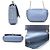 Borsa a spalla in pelle blu metallico Chanel - vista 2