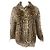 Autre Marque Jaqueta Biker de Pele Marrom Bege