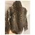 Autre Marque Jaqueta Biker de Pele Marrom Bege - vista 4