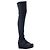 Botas de cuña de cuero hasta el muslo Rick Owens Negro - vista 2