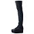 Botas de cuña de cuero hasta el muslo Rick Owens Negro - vista 5
