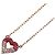 Collana Cuore Strass Louis Vuitton Rosa Rosso D'oro