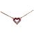 Collana Cuore Strass Louis Vuitton Rosa Rosso D'oro - vista 2