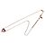 Collana Cuore Strass Louis Vuitton Rosa Rosso D'oro - vista 4