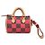 Portachiavi Mini Speedy Damier Pop di Louis Vuitton Marrone Rosso