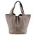 Borsa Picotin MM in pelle Taurillon Clemence di Hermès Marrone Taupe