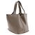 Borsa Picotin MM in pelle Taurillon Clemence di Hermès Marrone Taupe - vista 3