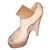 Botines Peep-Toe Gucci de cuero gris con tacón escultural