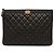 Clutch Chanel Boy O in Caviar Nero Trapuntato Medio
