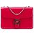 Gucci Rosso Medio Borsa a Spalla in Vernice Dollar Interlocking G
