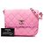 Chanel Piccola Borsa Messenger in Denim Trapuntato Rosa CC - vista 8