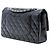 Chanel Nero Medio Classico in Pelle di Agnello Doppio - vista 2