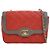 Chanel Rote Mini Stepp-Lammleder Zwei-Ton Tages-Clutch