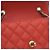 Chanel Rote Mini Stepp-Lammleder Zwei-Ton Tages-Clutch - Ansicht 11