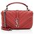 Borsa a spalla mini Monogram College in pelle di vitello Matelassé Saint Laurent Rosso