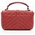 Borsa a spalla mini Monogram College in pelle di vitello Matelassé Saint Laurent Rosso - vista 3