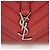 Borsa a spalla mini Monogram College in pelle di vitello Matelassé Saint Laurent Rosso - vista 9