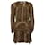 Rüschendress mit Python-Print Isabel Marant Étoile Grün