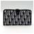 Dior Trotter Pattern Bi-fold Wallet Navy Blue Cloth  ref.2620317