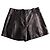 Schwarze Leder-Shorts von Barbara Bui