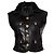 Lederweste Gianni Versace Couture Runway Schwarz