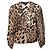 Top transparente con estampado de leopardo Roberto Cavalli Castaño