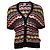 M Missoni kurzärmeliger Cardigan in Multicolor Mehrfarben