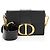 30 Montaigne Bolsa de Ombro Montaigne 30 em Couro de Bezerro Dior Preto