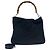 Borsa in tela Gucci Bamboo nera Nero