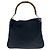 Borsa in tela Gucci Bamboo nera Nero - vista 2