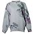 Grauer Acne-Pullover mit Rosenmuster