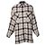 IRO Checkered wool coat Brown Beige