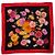 Sciarpa stampata floreale Gucci con bordo rosso Multicolore - vista 2
