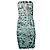 Vestido lápiz de tul Blumarine con estampado de leopardo Azul