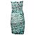 Vestido lápiz de tul Blumarine con estampado de leopardo Azul - vista 3