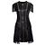 Lederfransenkleid Philipp Plein Schwarz