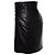 Falda de cuero Gianni Versace con alfileres de Medusa Negro - vista 4