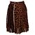 Falda plisada estampada de leopardo Gianni Versace Couture Castaño