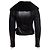 Krokodilpräge-Lederjacke Philipp Plein Schwarz - Ansicht 2