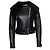 Krokodilpräge-Lederjacke Philipp Plein Schwarz - Ansicht 3