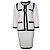 Conjunto de malha azul e off white da Chanel Branco Cru - vista 2