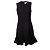 Vestido Victoria Beckham con ribete de volantes Negro
