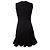 Vestido Victoria Beckham con ribete de volantes Negro - vista 3