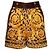 Bermuda impresso Barocco de Gianni Versace Couture Marrom