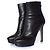 Botas de plataforma de cuero marrón oscuro Jimmy Choo Castaño