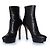 Botas de plataforma de cuero marrón oscuro Jimmy Choo Castaño - vista 6