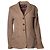 Blazer de lã Ralph Lauren com detalhes em couro Marrom