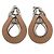 Hermès Villevolt GM Swift Earrings Brown Beige