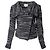 IRO graue Strick-Chanice-Bikerjacke